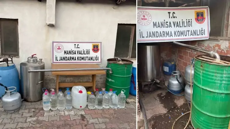 Manisa’da 112 litre sahte içki ele geçirildi